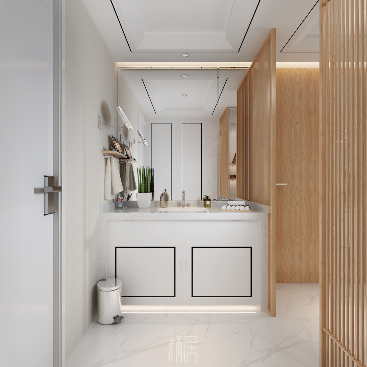 小户型逆袭 | 48 平米一居室变身三室三厅三卫一厨设计-41