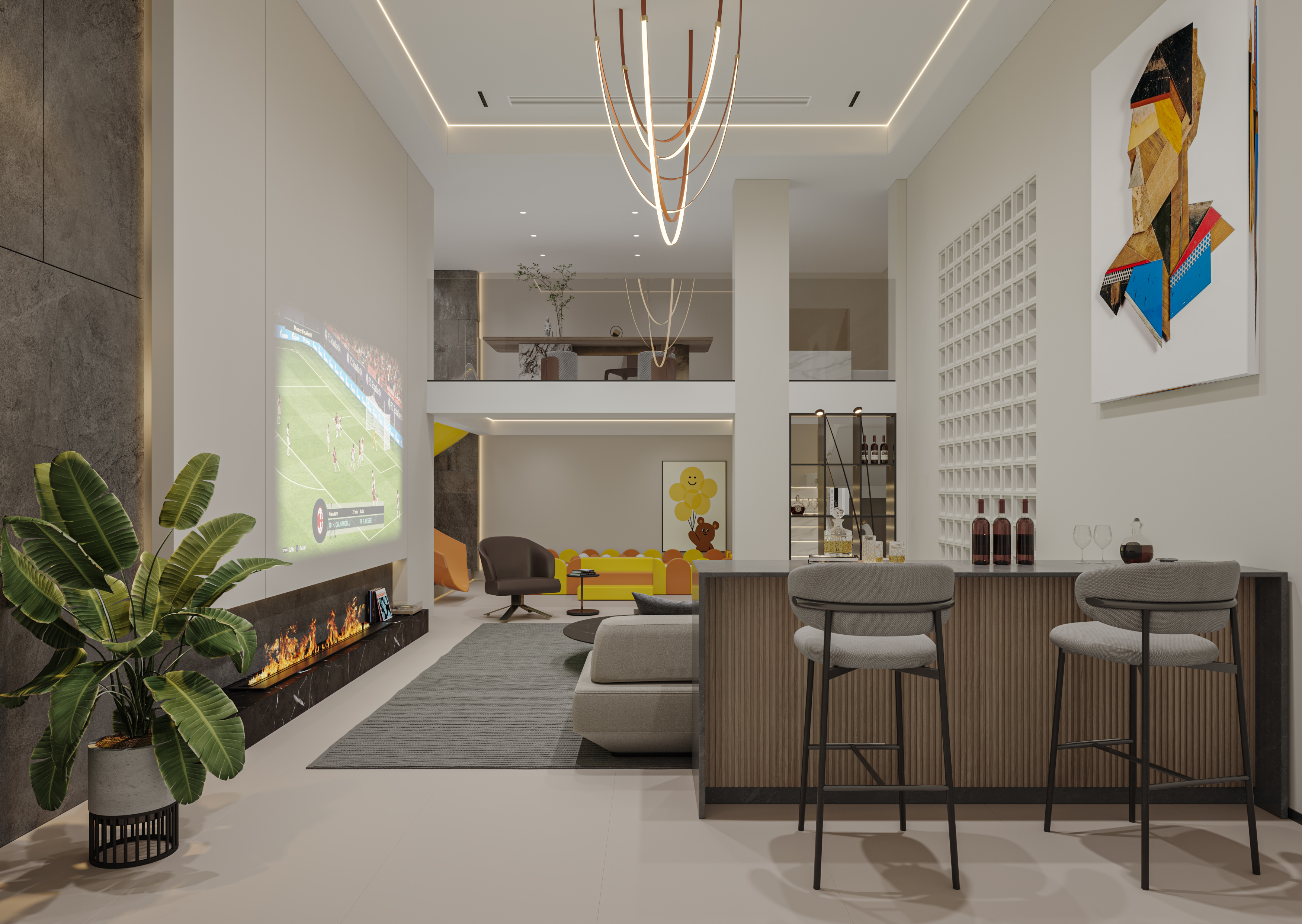 绘感视觉设计——下叠别墅现代设计案例-2