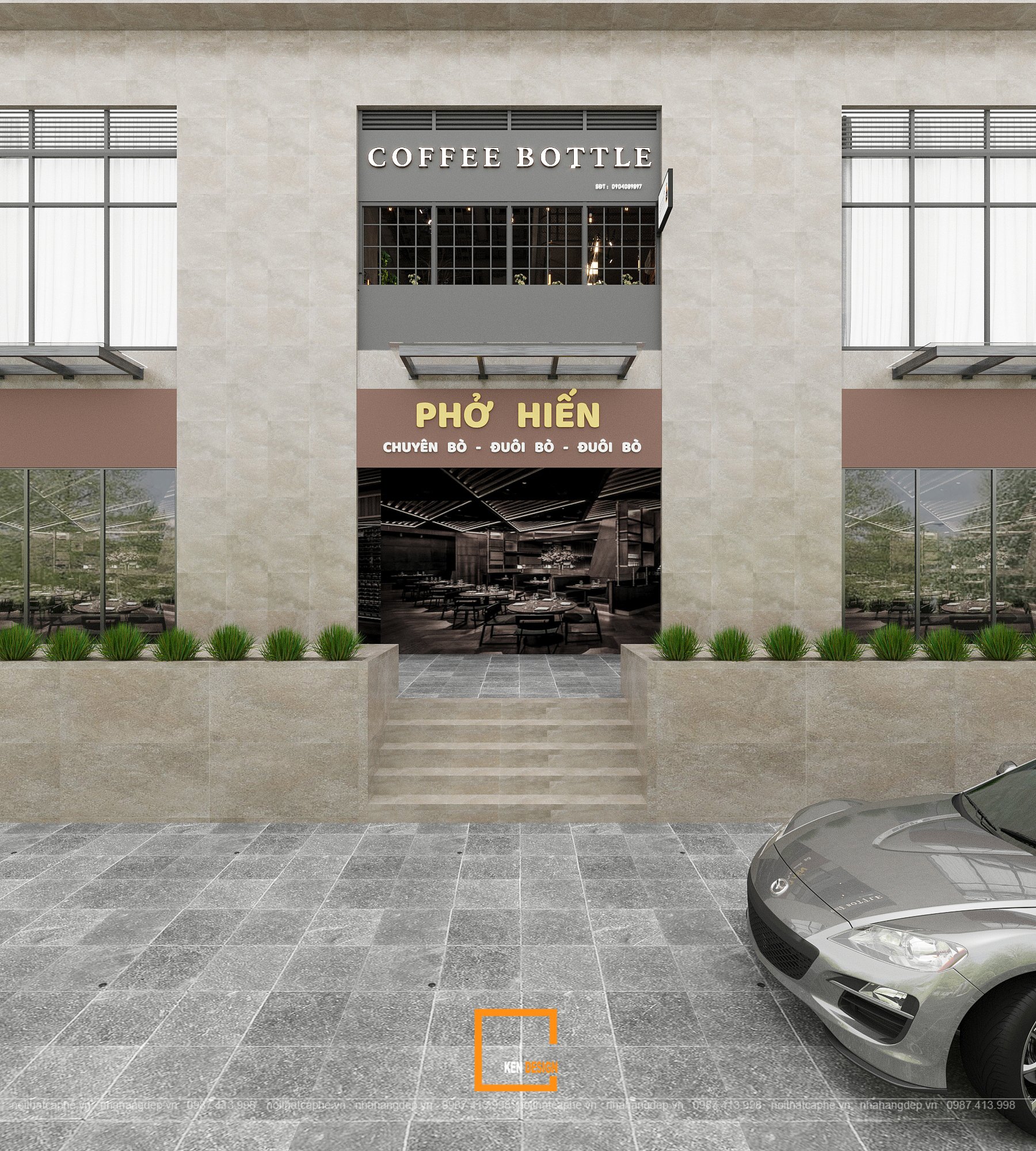 Coffee Bottle咖啡店设计丨KenDesign-17