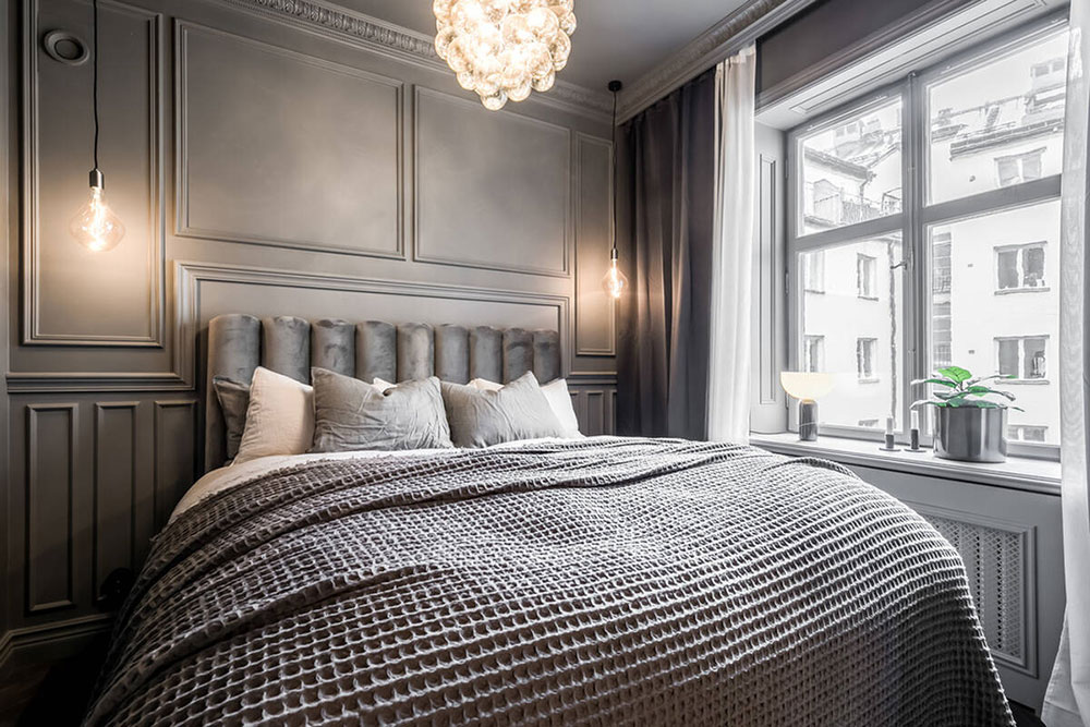 斯德哥尔摩时尚灰调小公寓,巧妙利用走道设计-5