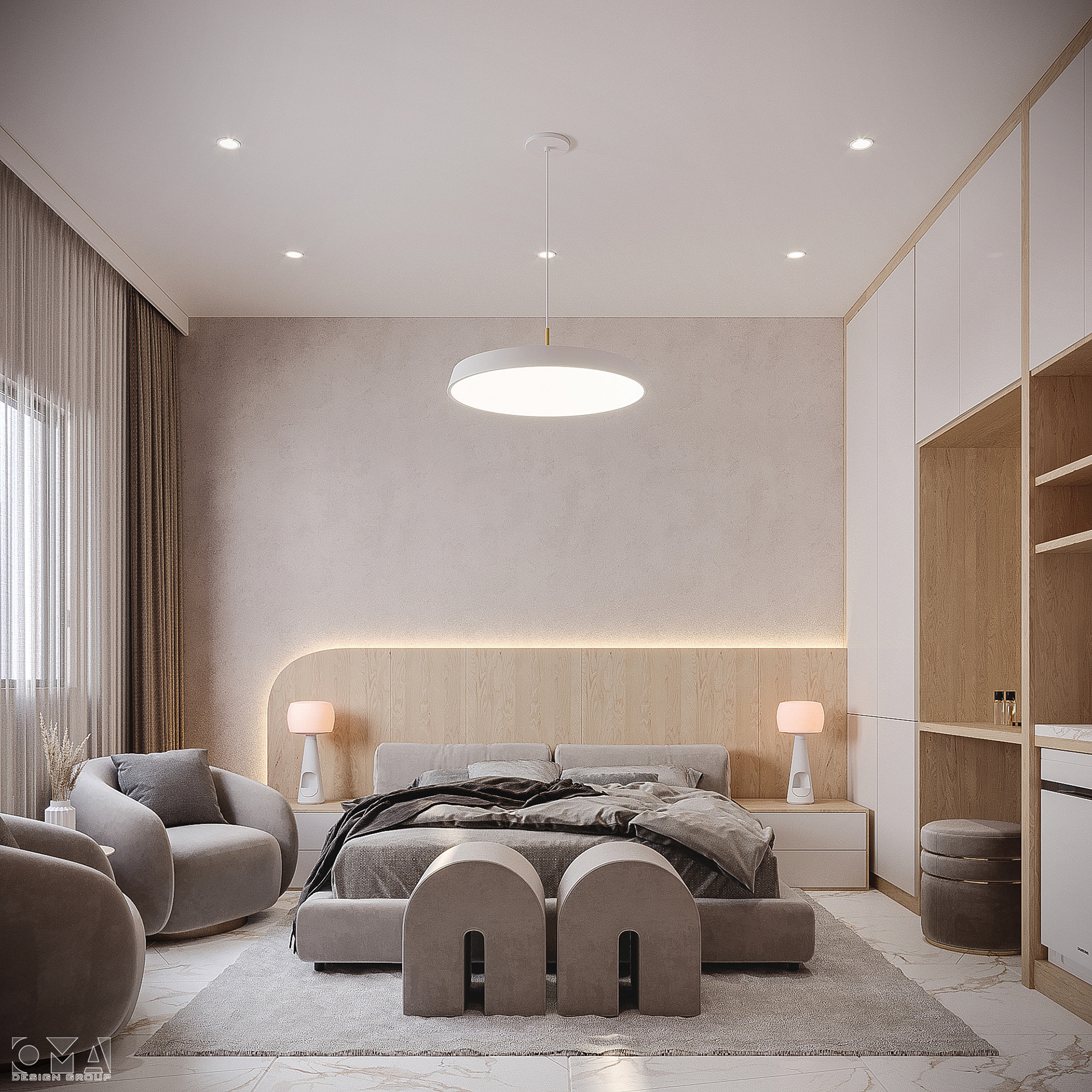 撒哈拉酒店室内设计复式套房丨沙特阿拉伯丨SPIRE-8