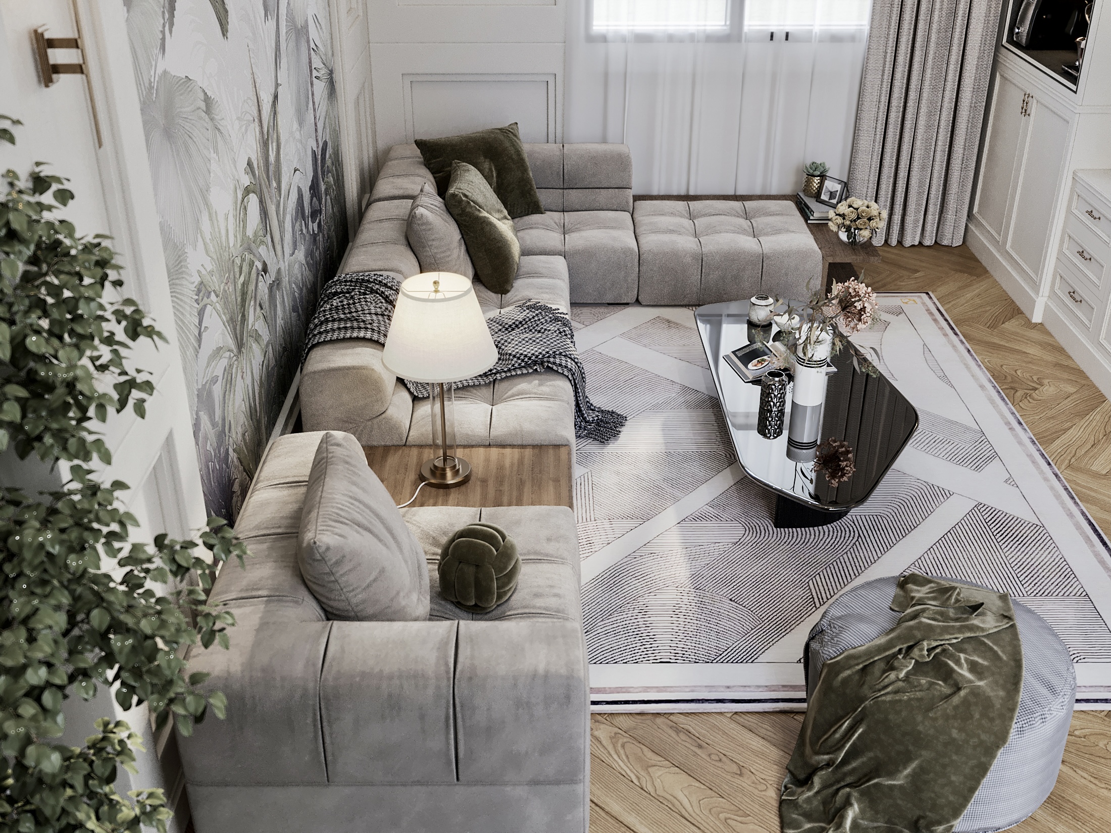 Neoclassic living-room and Home office-6