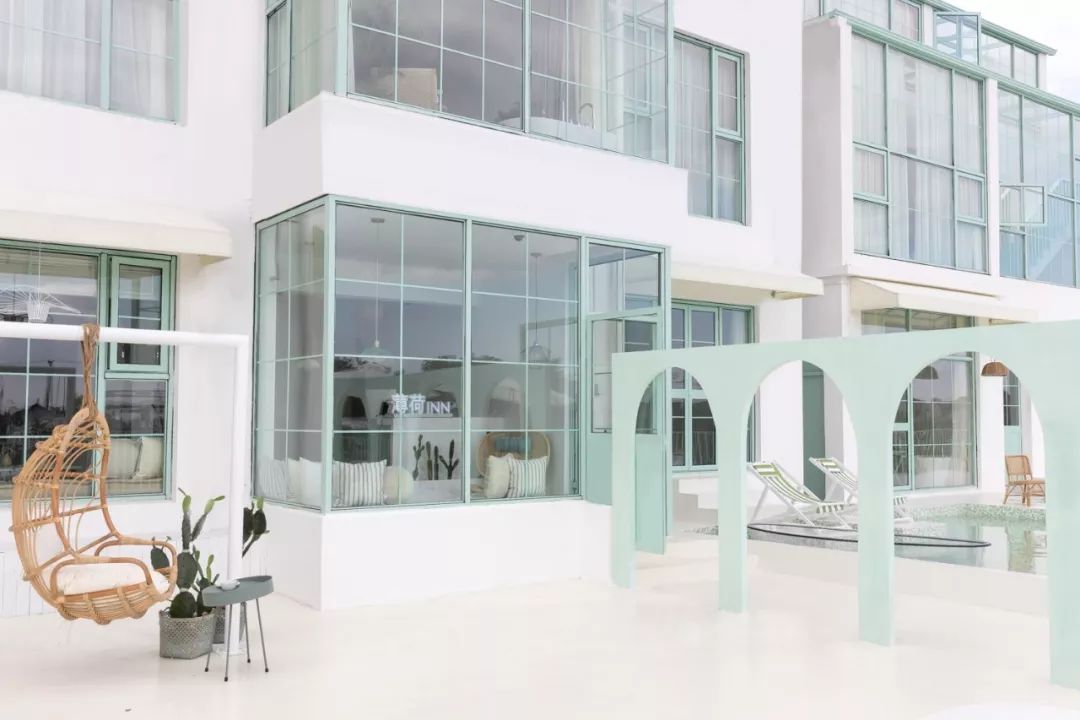 薄荷绿，泳池、星空房、落地窗、浴缸一个都不能少！-23