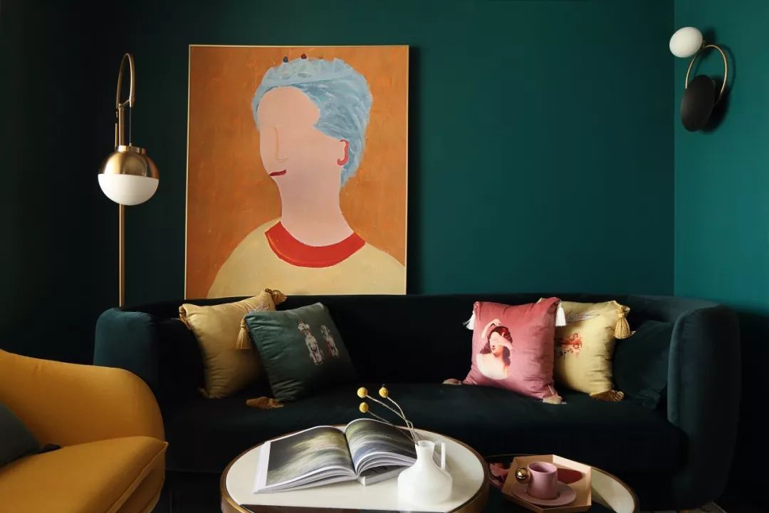 75㎡现代轻奢小三房，深色调的华丽优雅-13