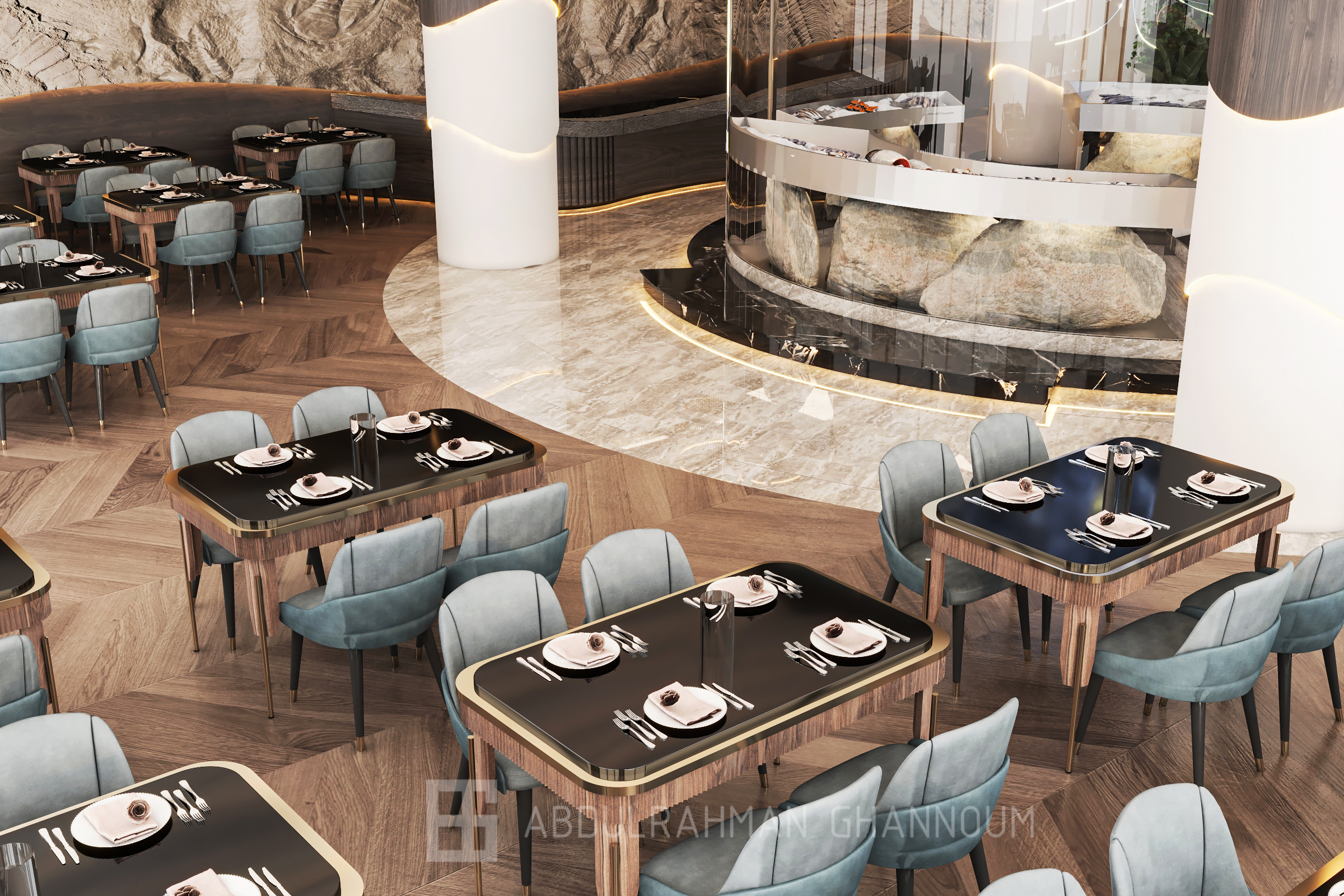 Asmak 餐厅室内设计丨Eng. Abdulrahman Ghannoum-5