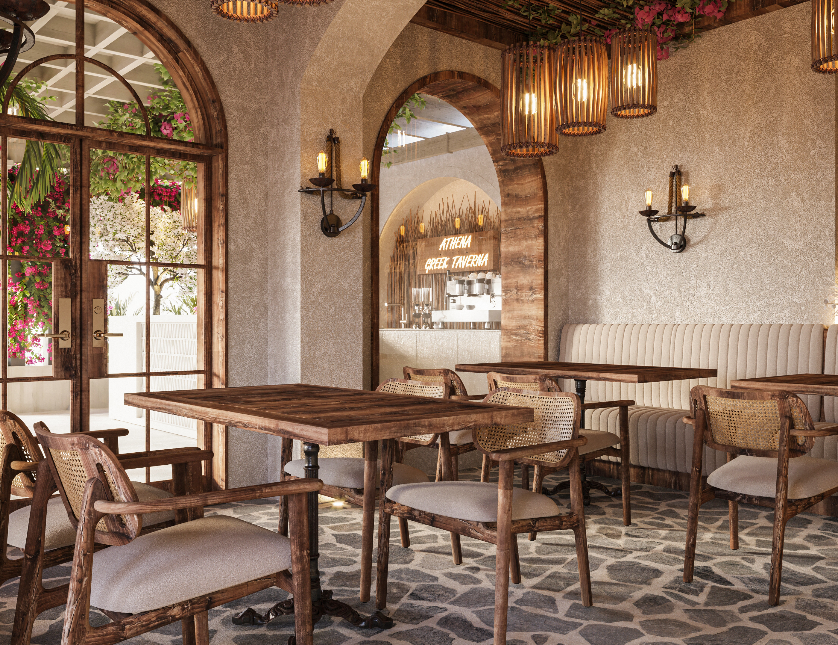 ATHENA GREEK TAVERNA 餐厅设计丨埃及丨GRAFFITI INTERIOR DESIGN-19