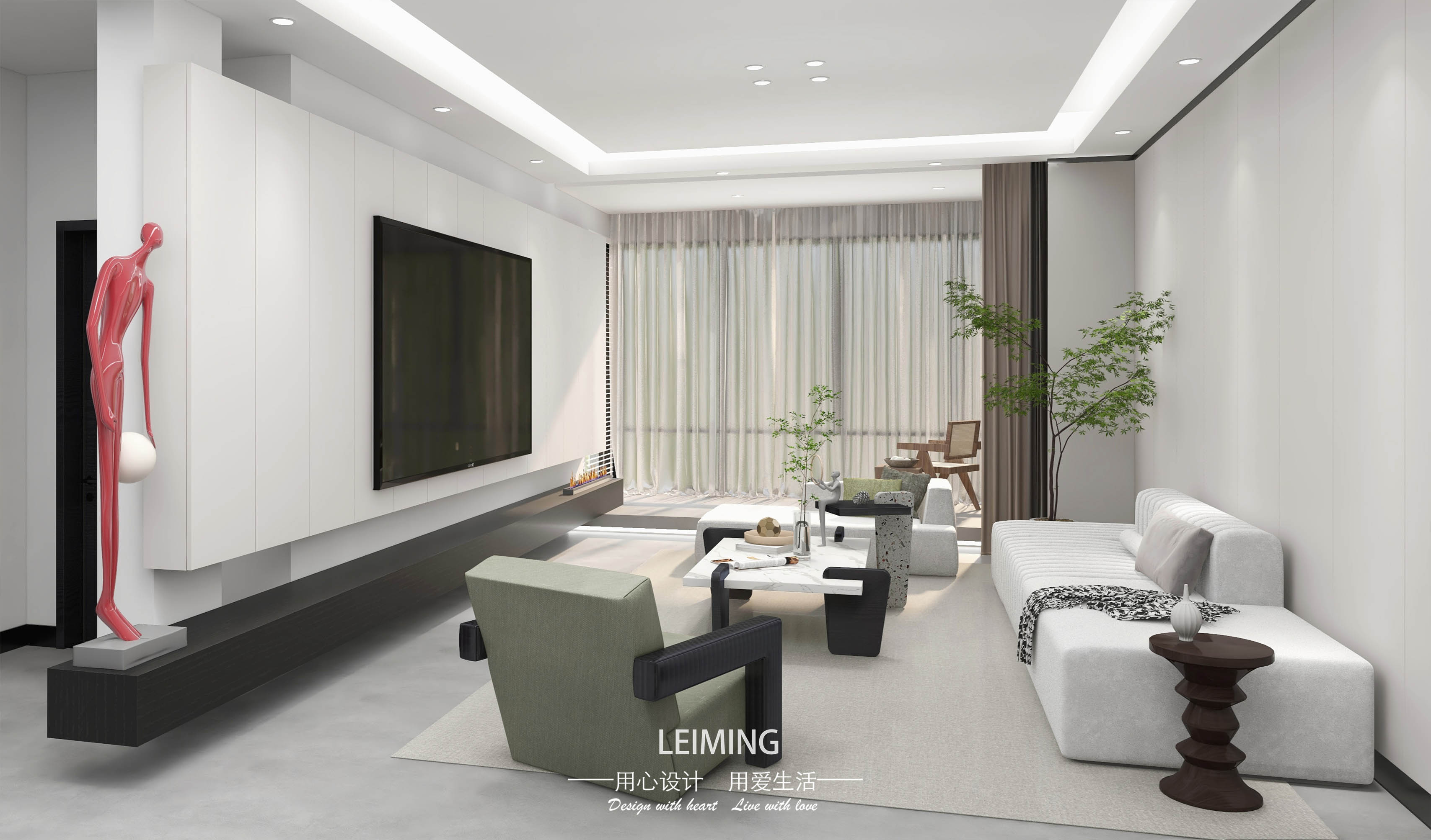 当代艺简家装空间设计丨雷铭-10