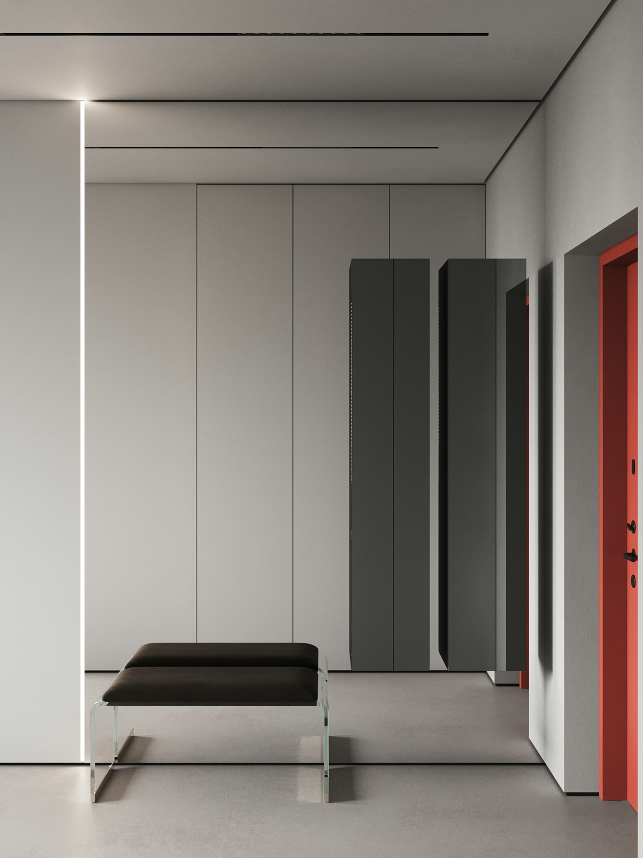 92㎡高级黑+红色 冬季飞舞的色彩-0