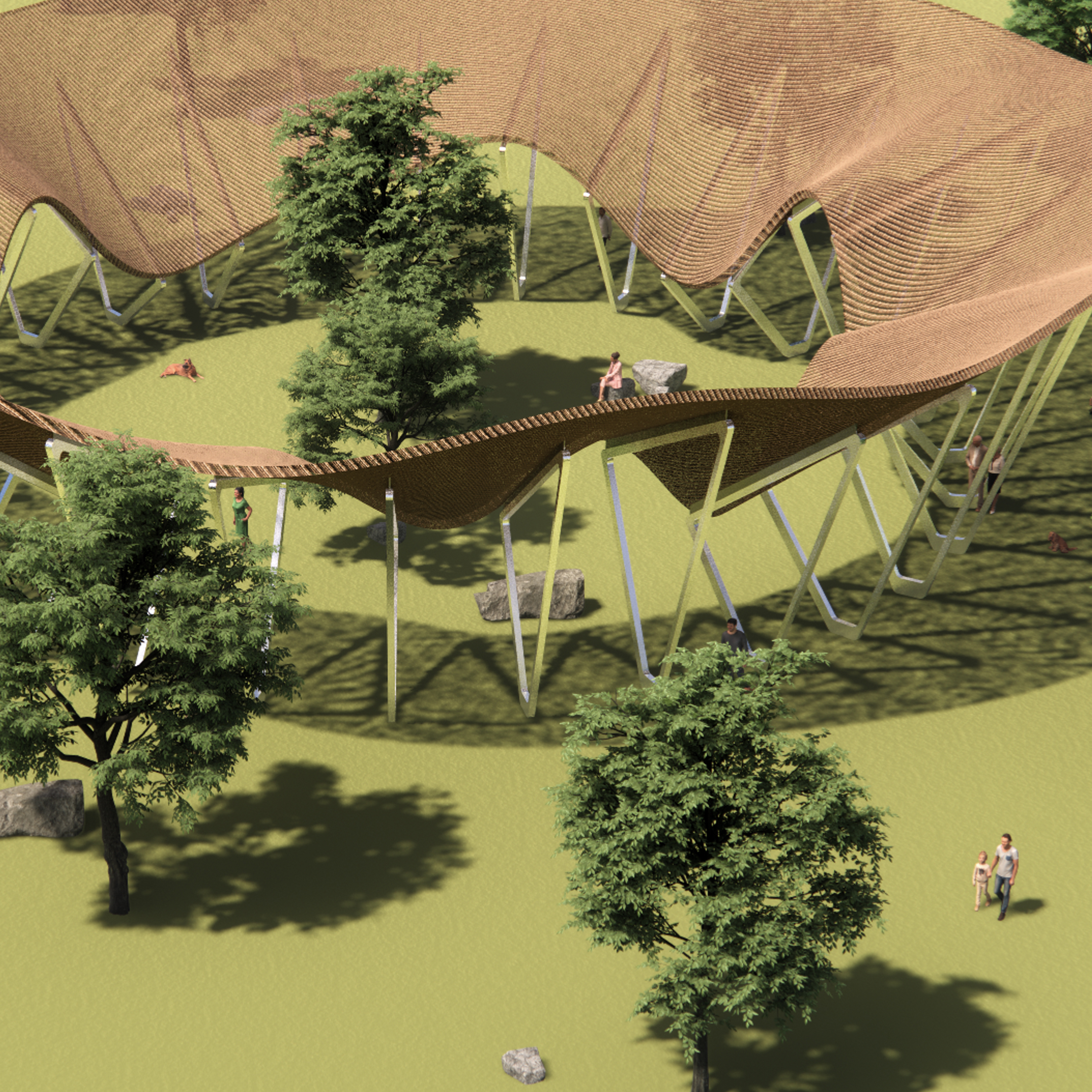 Wavy Shade Pavilion Rhino Grasshopper-0