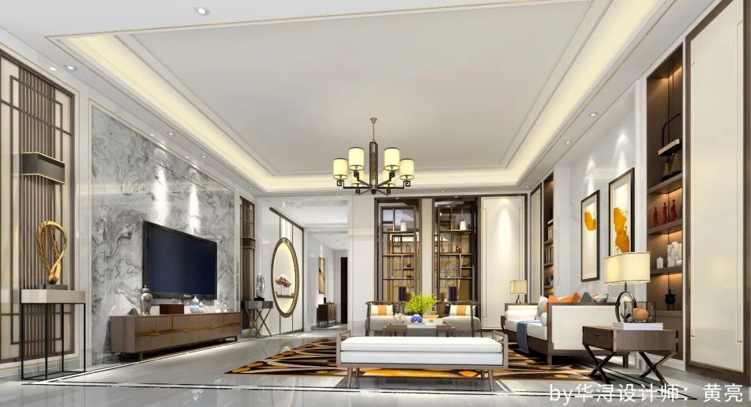 广州 320㎡四季如画别墅，新中式生活美学典范-13