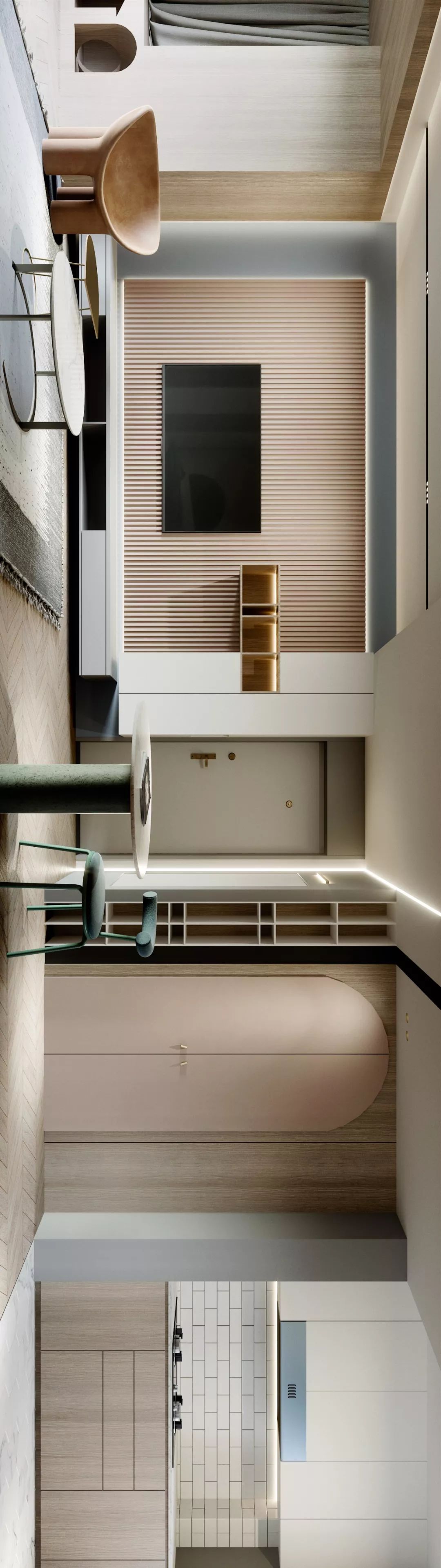 上海粉色少女与蓝色先生的私宅设计，浪漫与梦想的融合-18