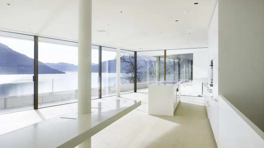 瑞士 Ticino 山间豪华公寓,极致视野与空间利用-13
