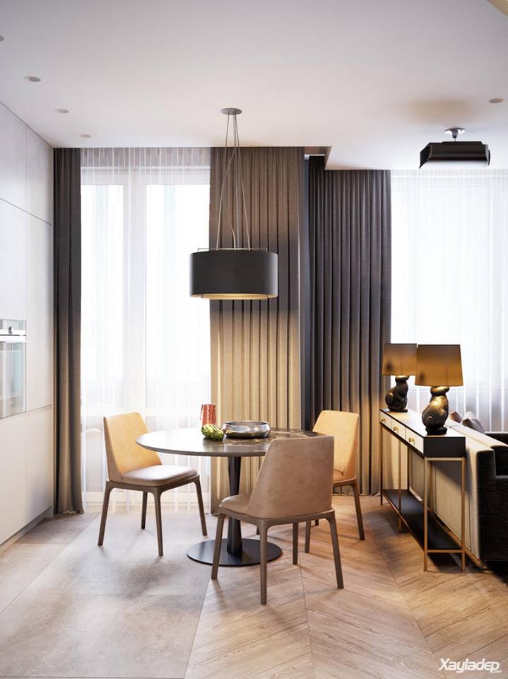 60m²现代精致公寓室内设计方案-25