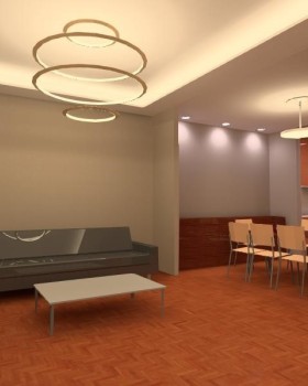 lighting design for guest floor in a duplex apartment