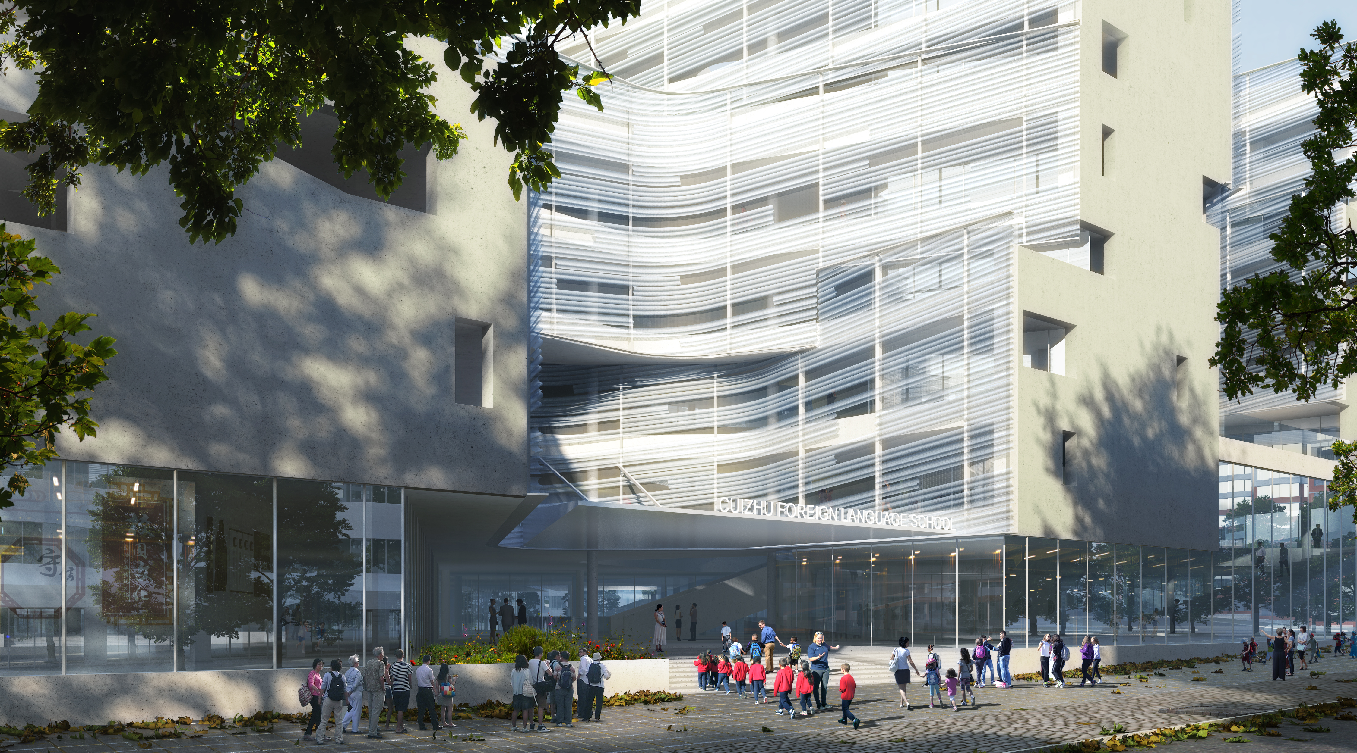 在建方案 | 城市里的梯田校园：深圳翠竹外国语学校 / Link-Arc建筑事务所-12