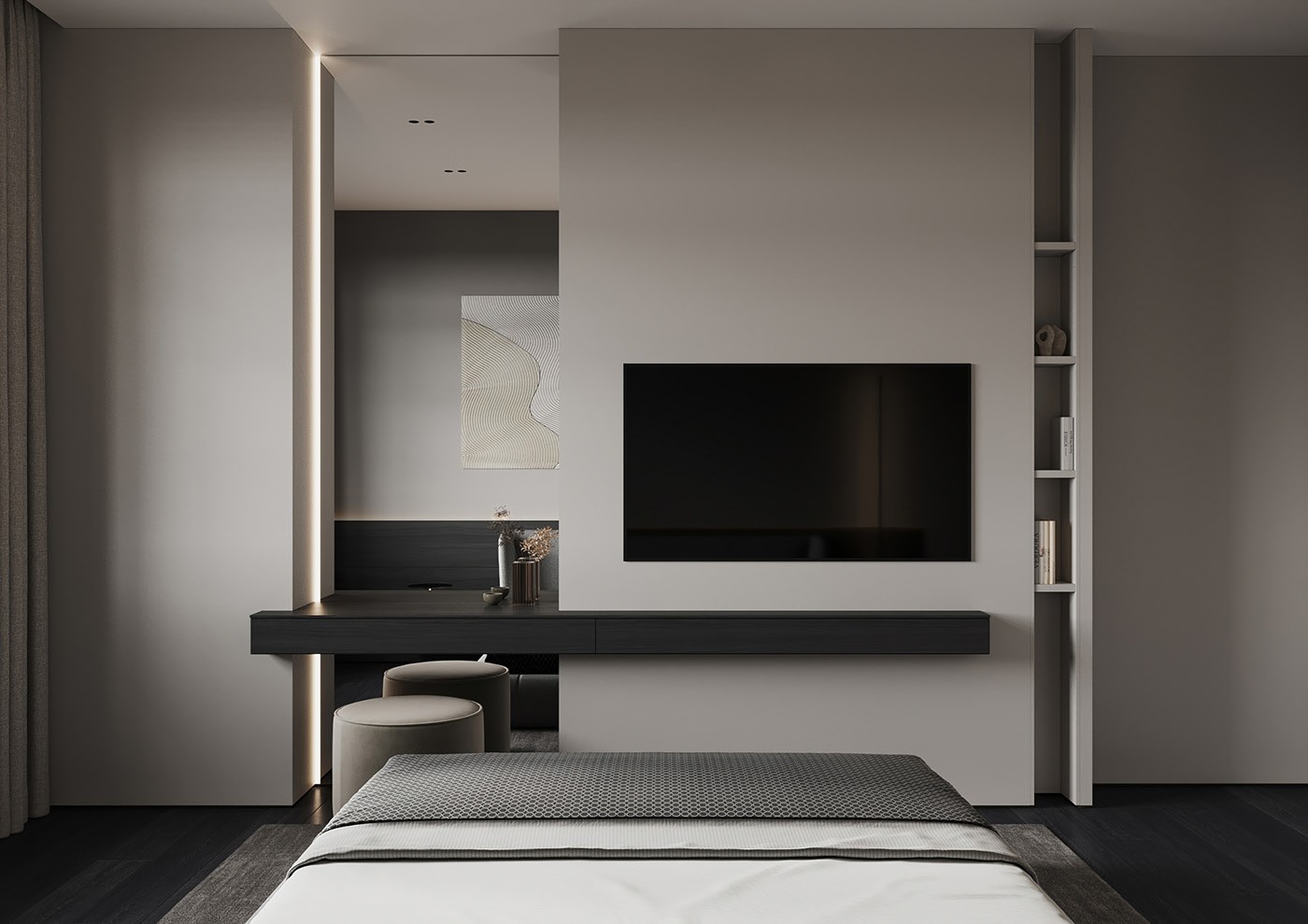 130㎡中性色系住宅设计 超精致！-9