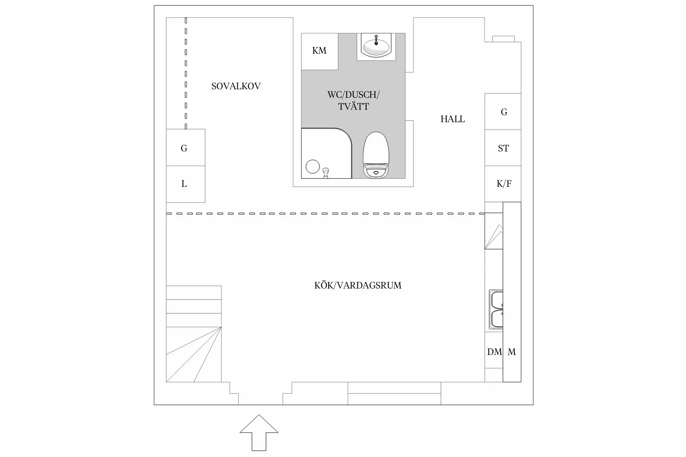 瑞典现代简约两层公寓设计-14