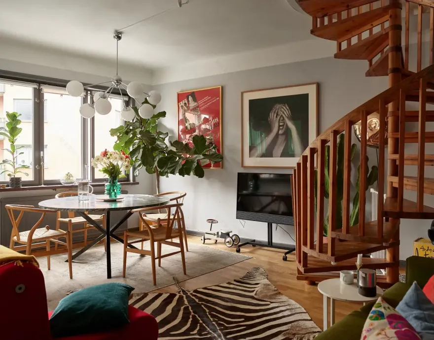 复古风尚!打造充满个性的阁楼复式公寓-11