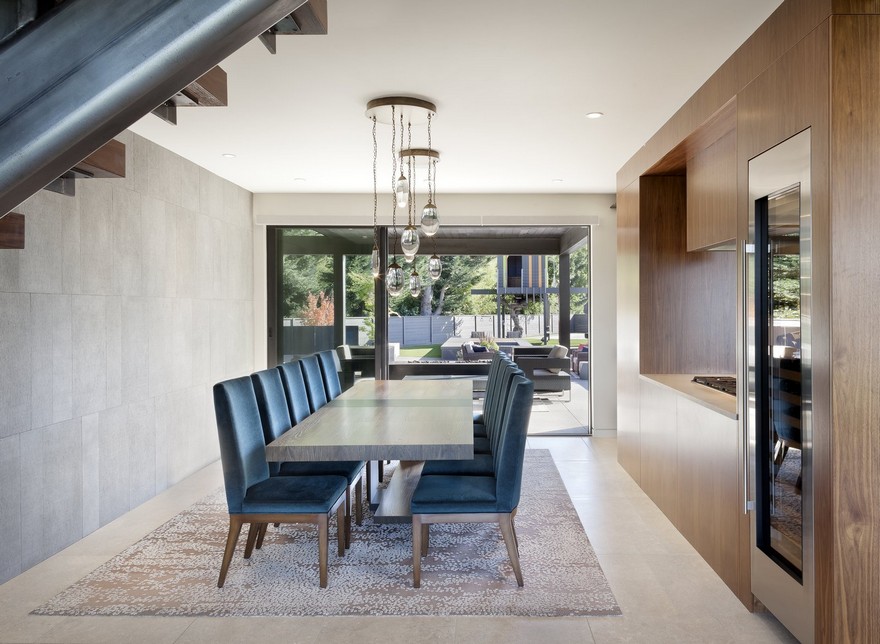 Open Floor Plan Home Featuring a Natural Palette of Steel, Concrete and Walnut-13