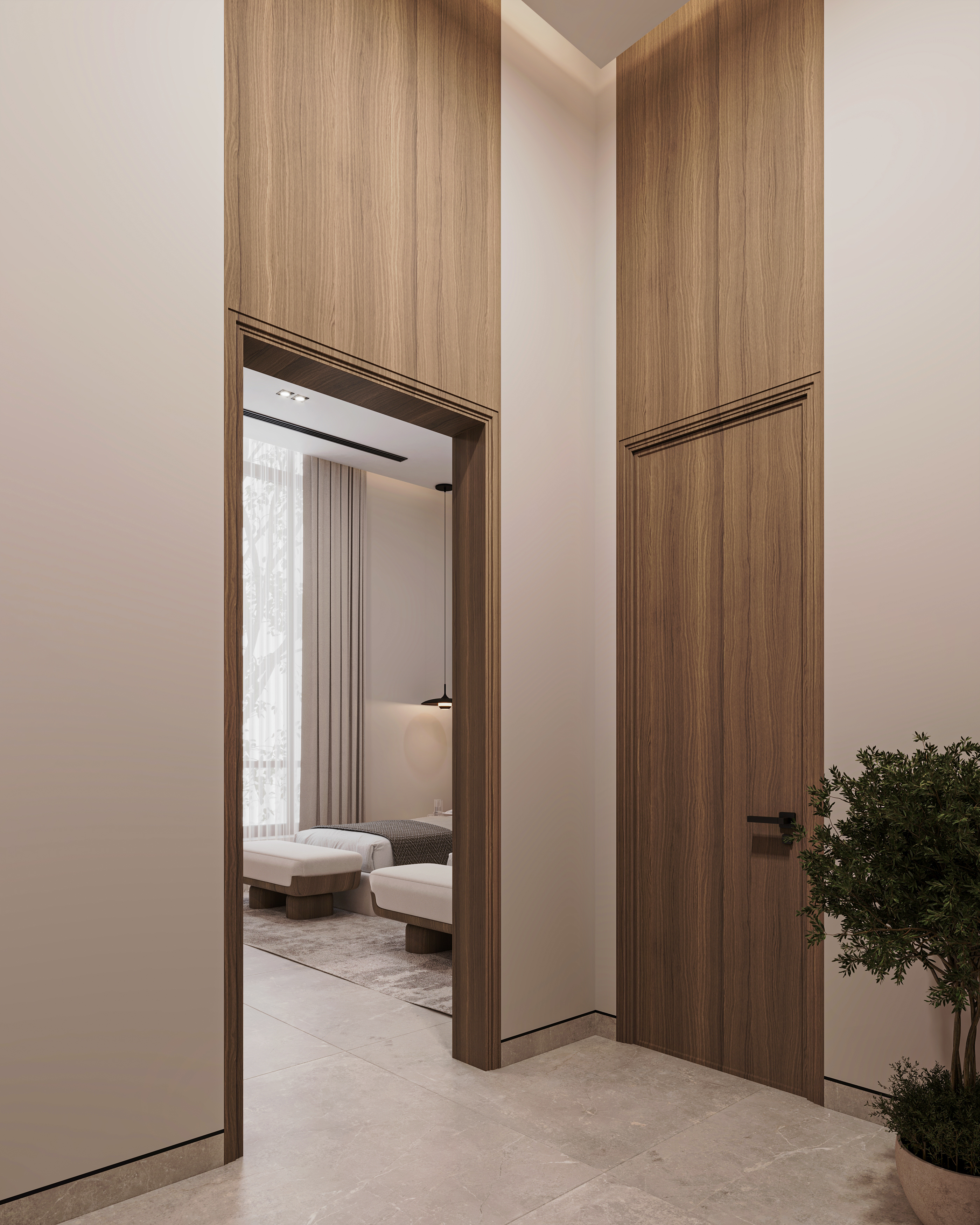 现代双人卧室丨阿联酋迪拜丨Archpix Engineering Consultants-5