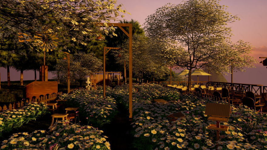 TAM DAO CLOUDY HILL 日落氛围咖啡场地景观设计丨越南-7