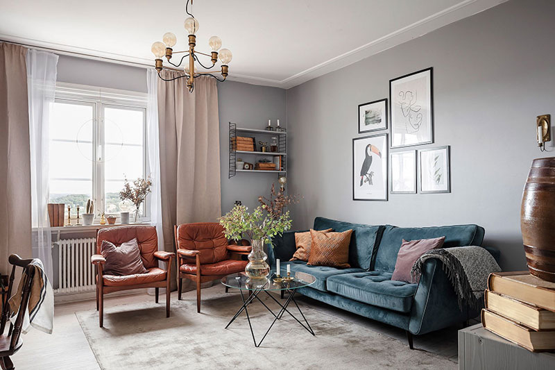 Gothenburg 双层公寓 | 功能分区明确，色彩搭配巧妙-3