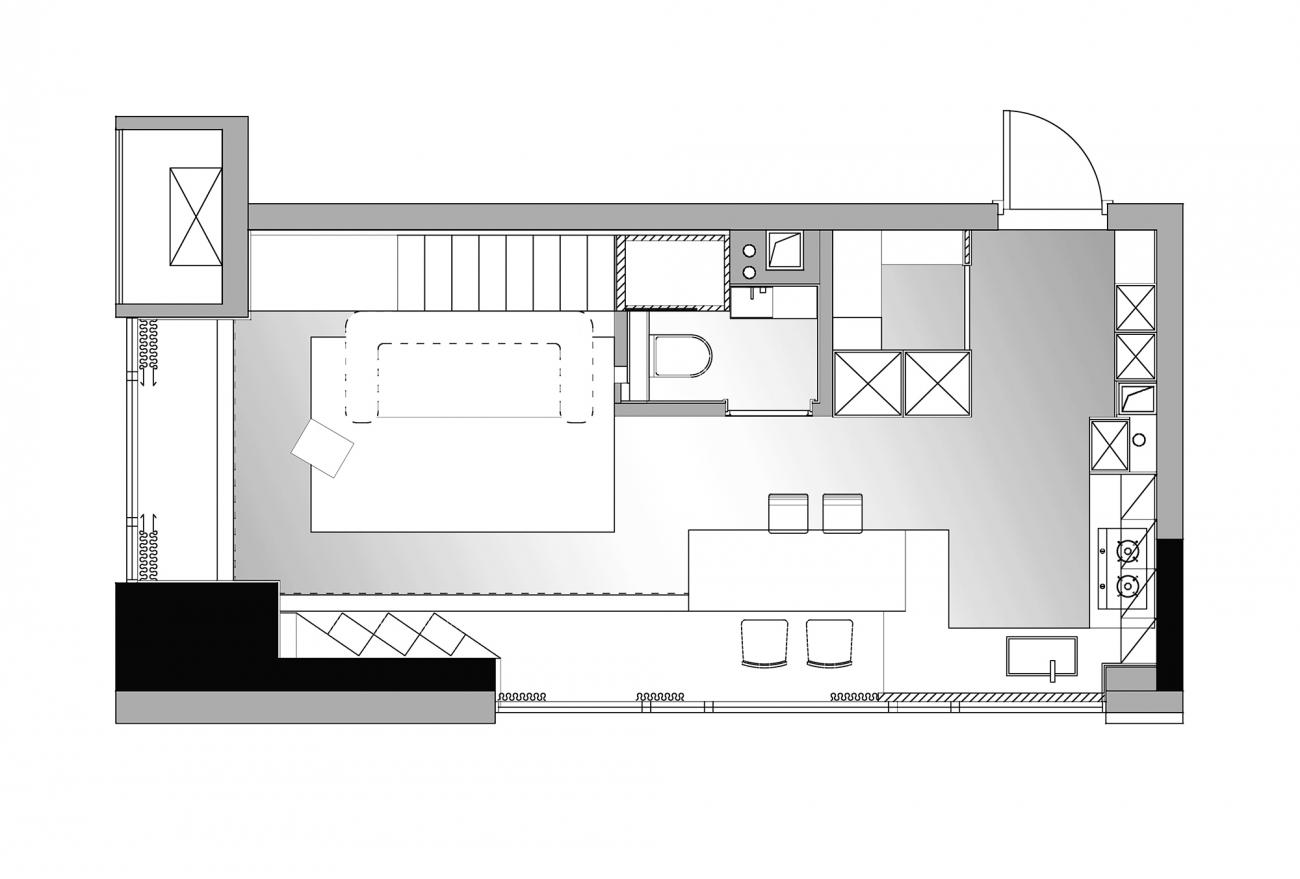 武汉咫尺设计︱藏于繁华都市中的白色极简盒子-2