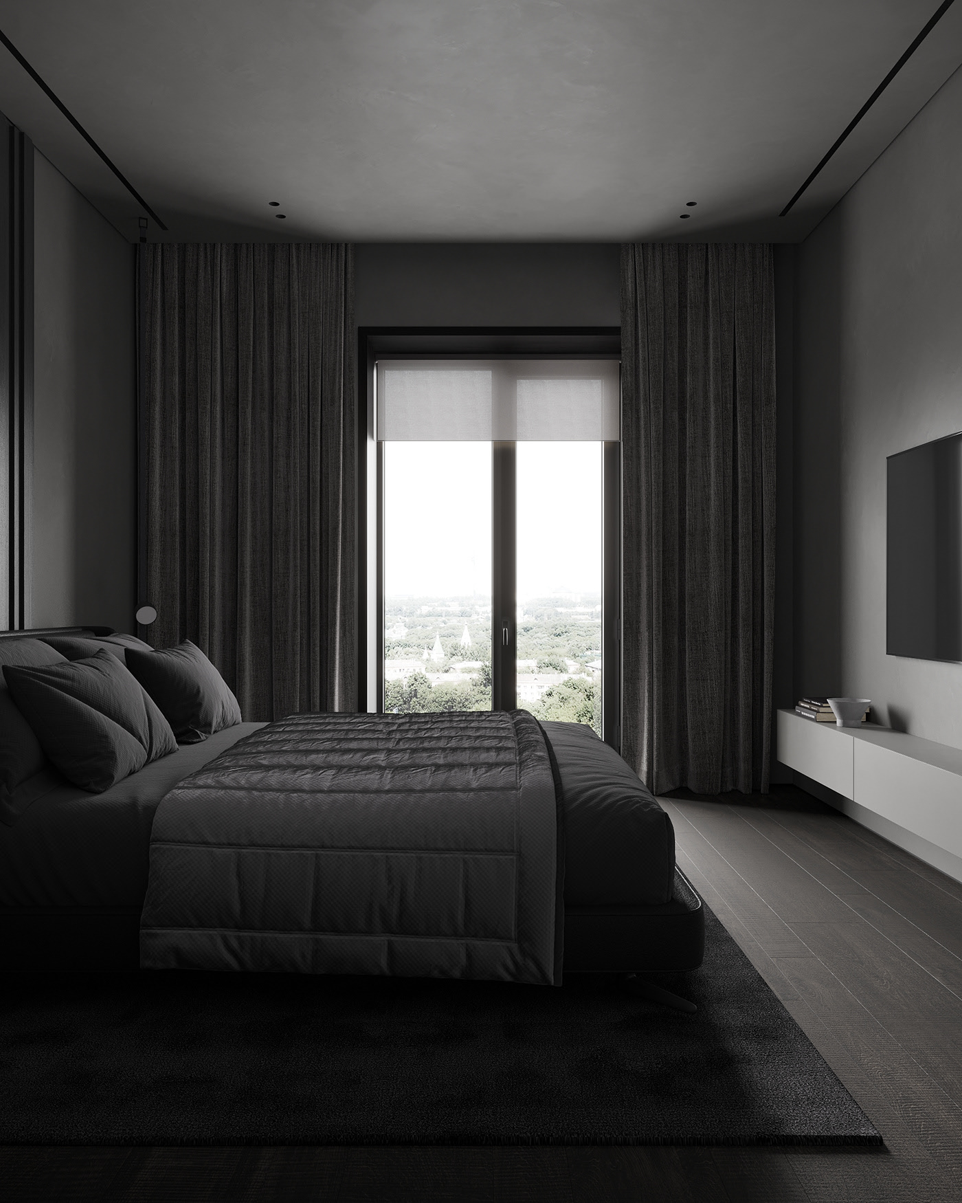 黑色系公寓设计-15