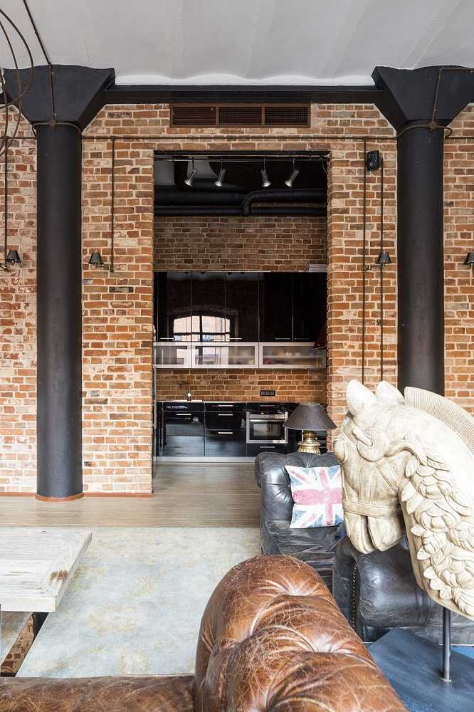 莫斯科独特红砖公寓，工业风格 loft 设计引人瞩目-9