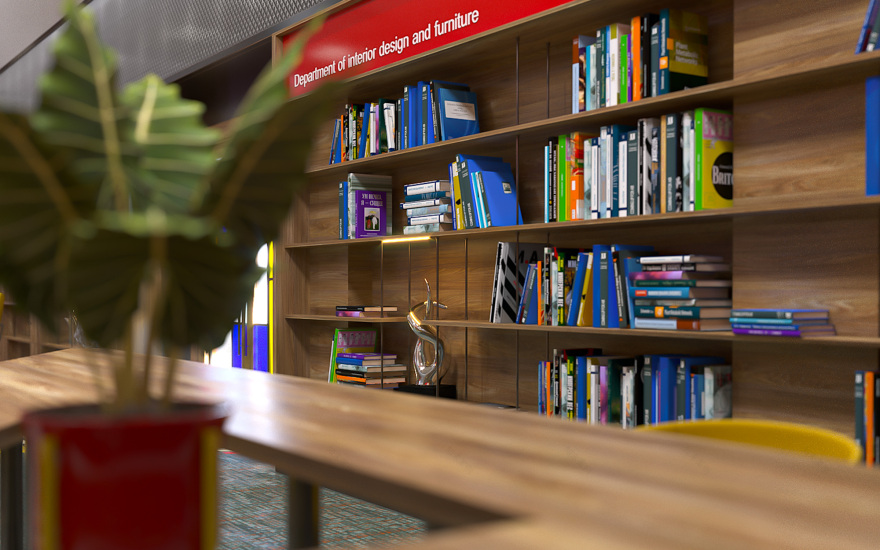应用艺术学院图书馆空间设计-4