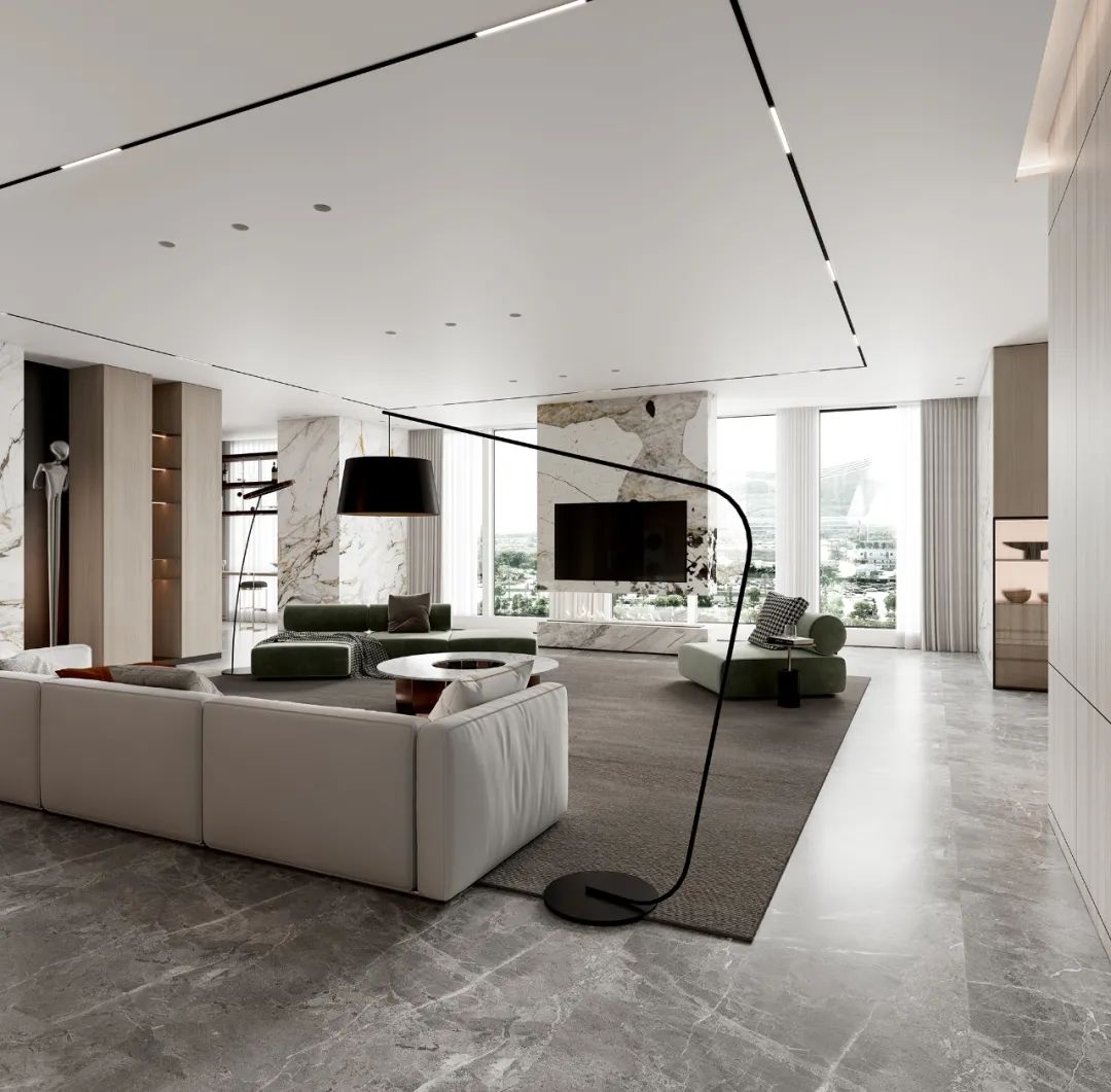 复地金融岛 390㎡现代轻奢家居，温馨舒适与时尚品质的完美融合-14