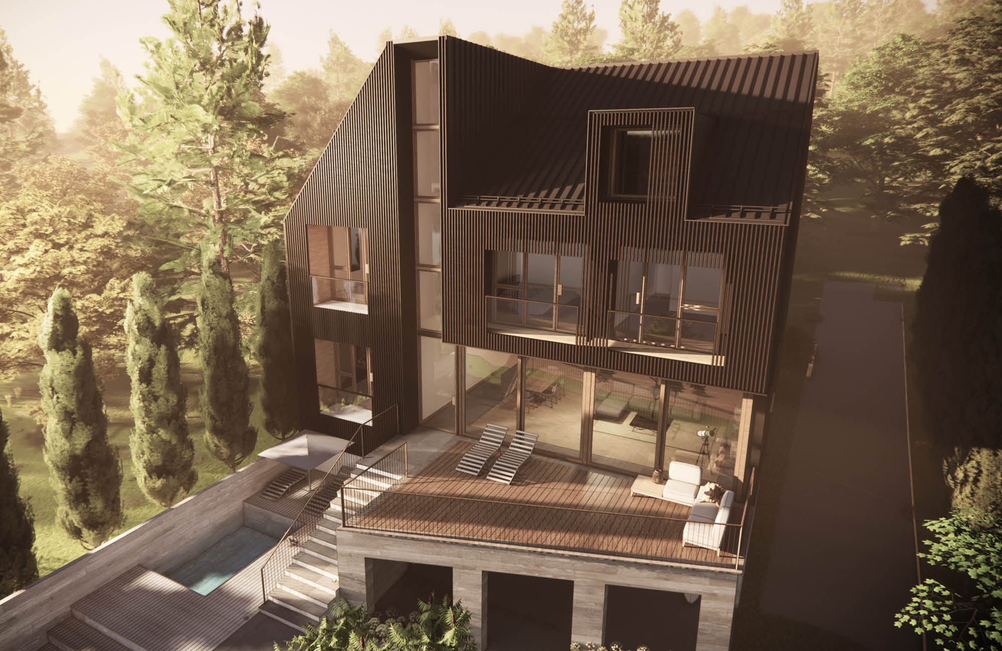 卡茨基尔山区的湖边小屋丨美国丨OPerA Studio-6