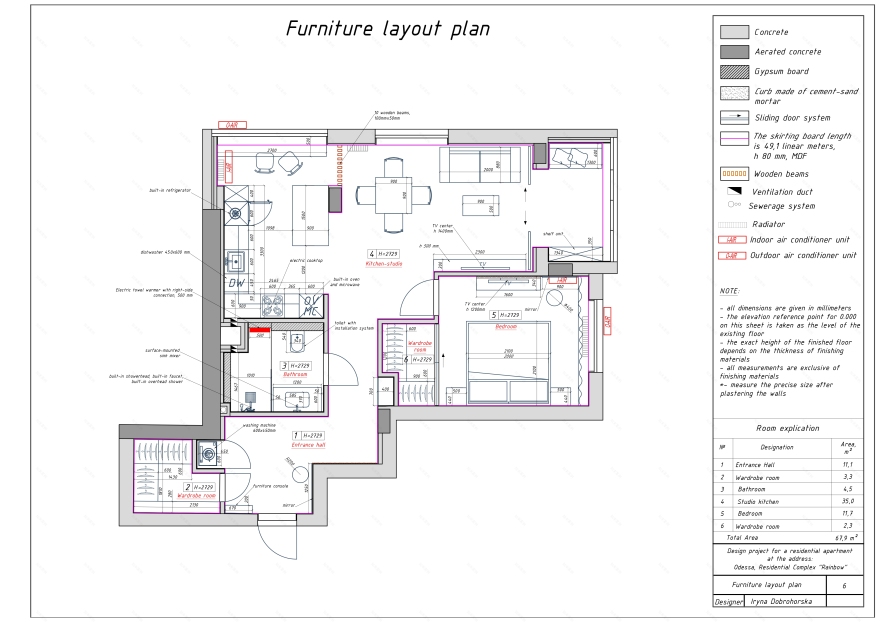 暗黑风格的大气公寓设计丨乌克兰敖德萨丨Iryna Dobrohorska-15