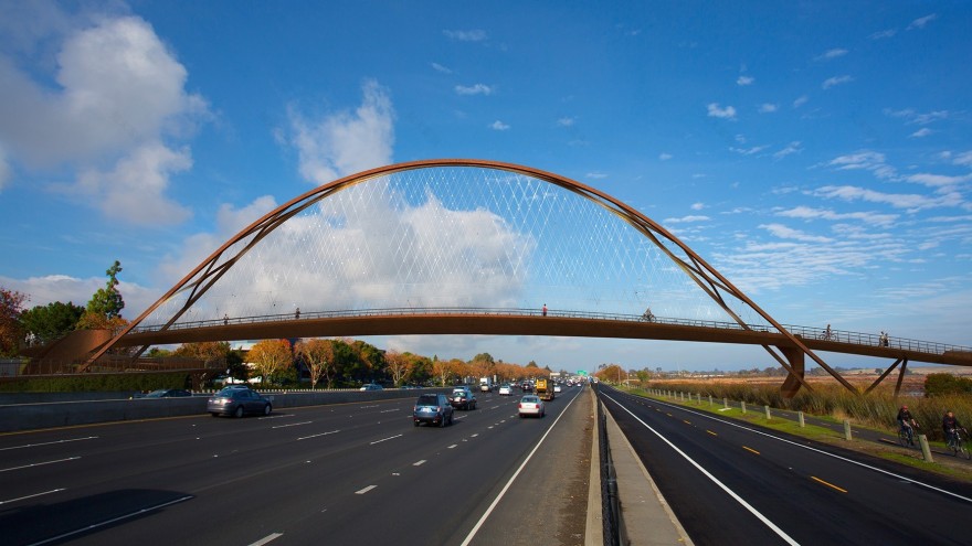 帕洛阿尔托的新 Adobe 溪行人和自行车桥-18