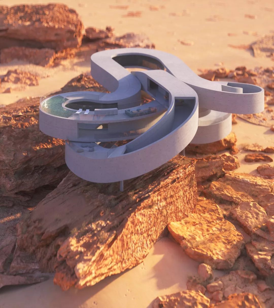 沙特阿拉伯"岩石中的房子"——Amey Kandalgaonkar 的室内设计杰作-14