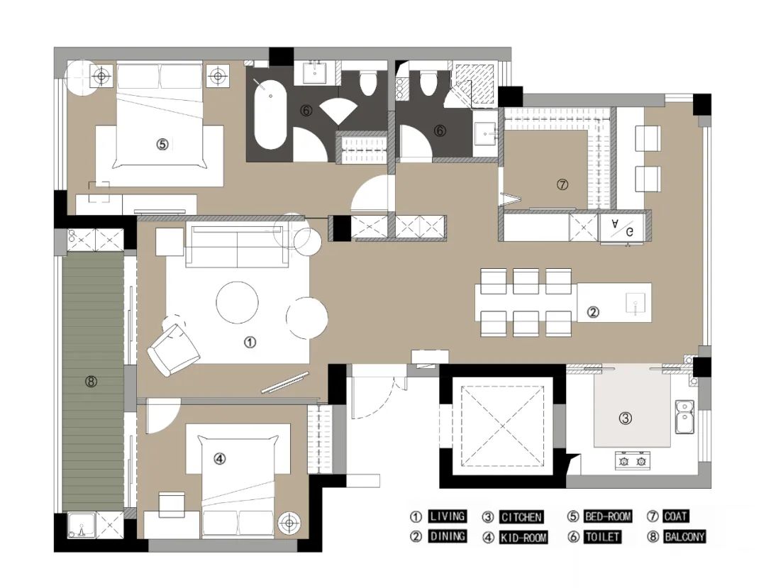 奶油色调的家丨中国台州丨三石设计工作室-24