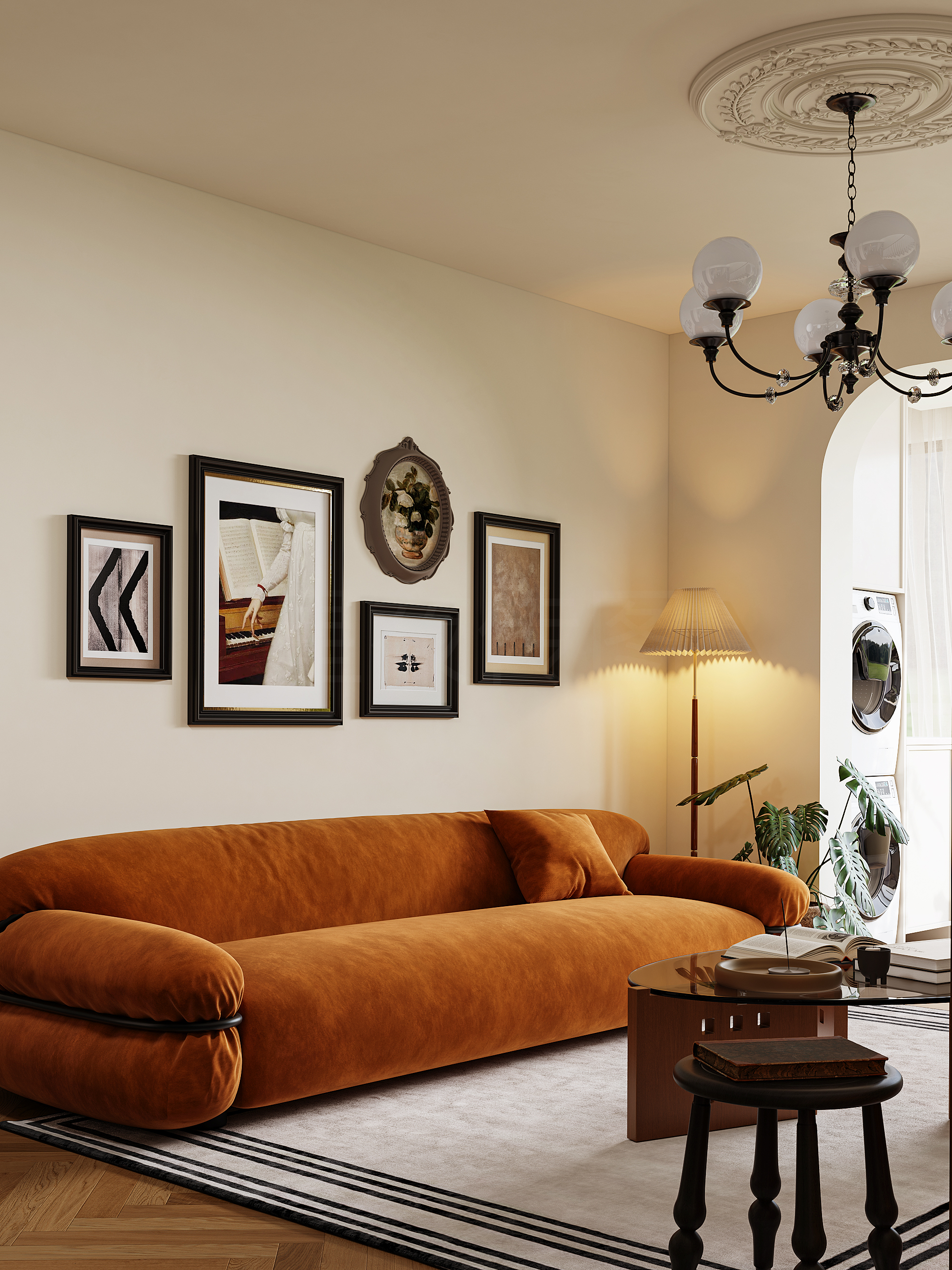 奶油风家装案例专业效果表现-2