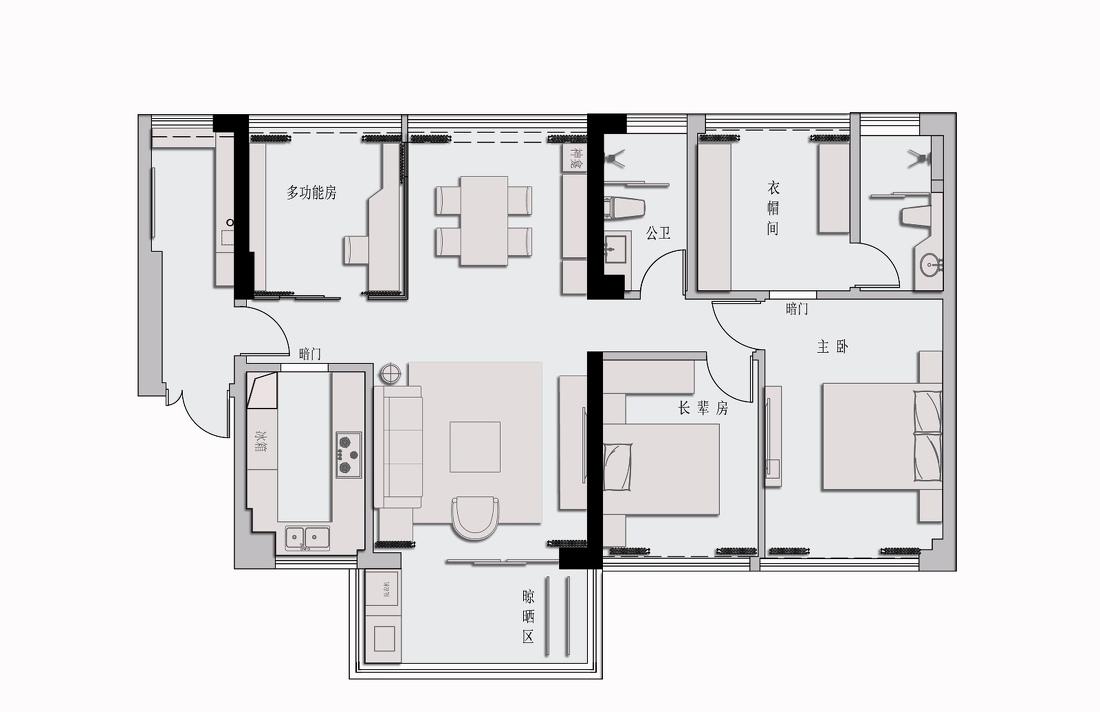 独居极简,游戏主管的舒适生活空间-2