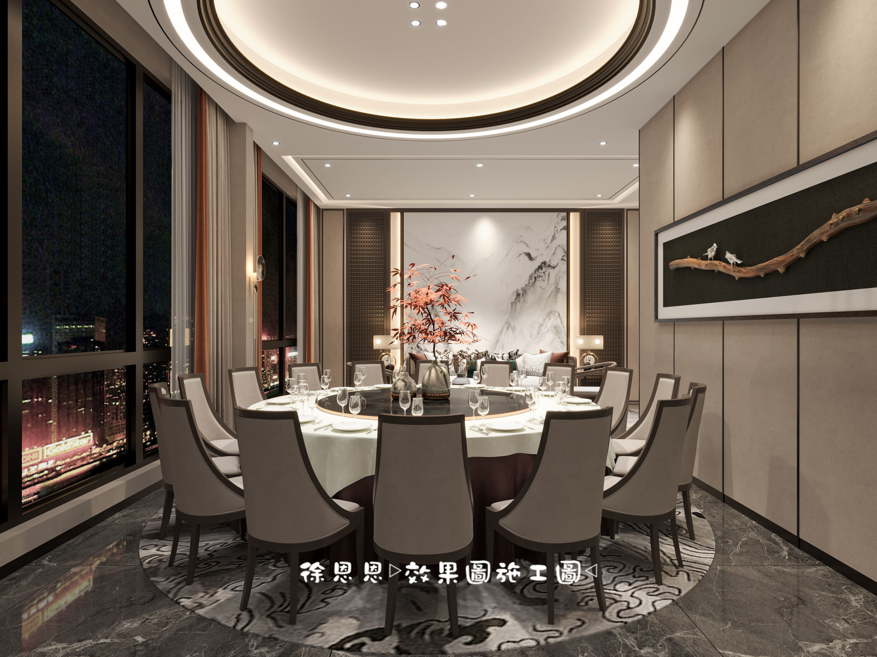 新中式饭店，温婉优雅与现代空间的完美结合-10