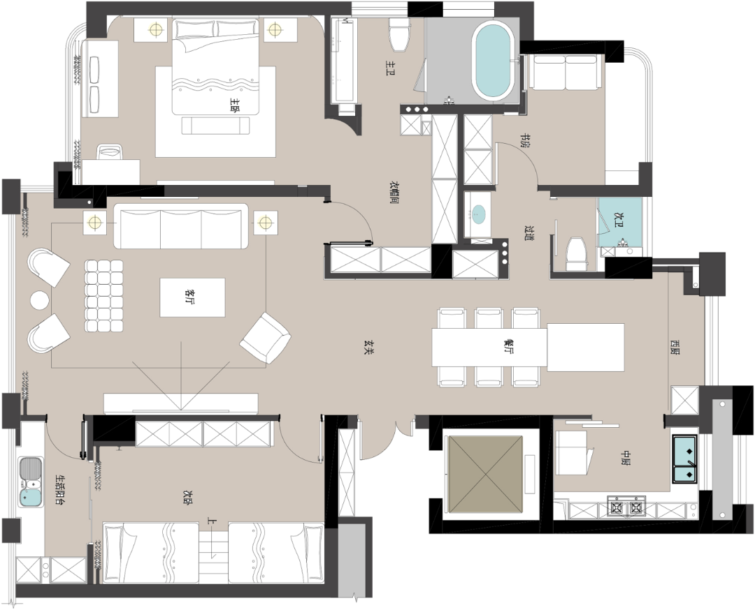 浙江诸暨城市之星极简之家丨中国浙江丨栗禾设计-49