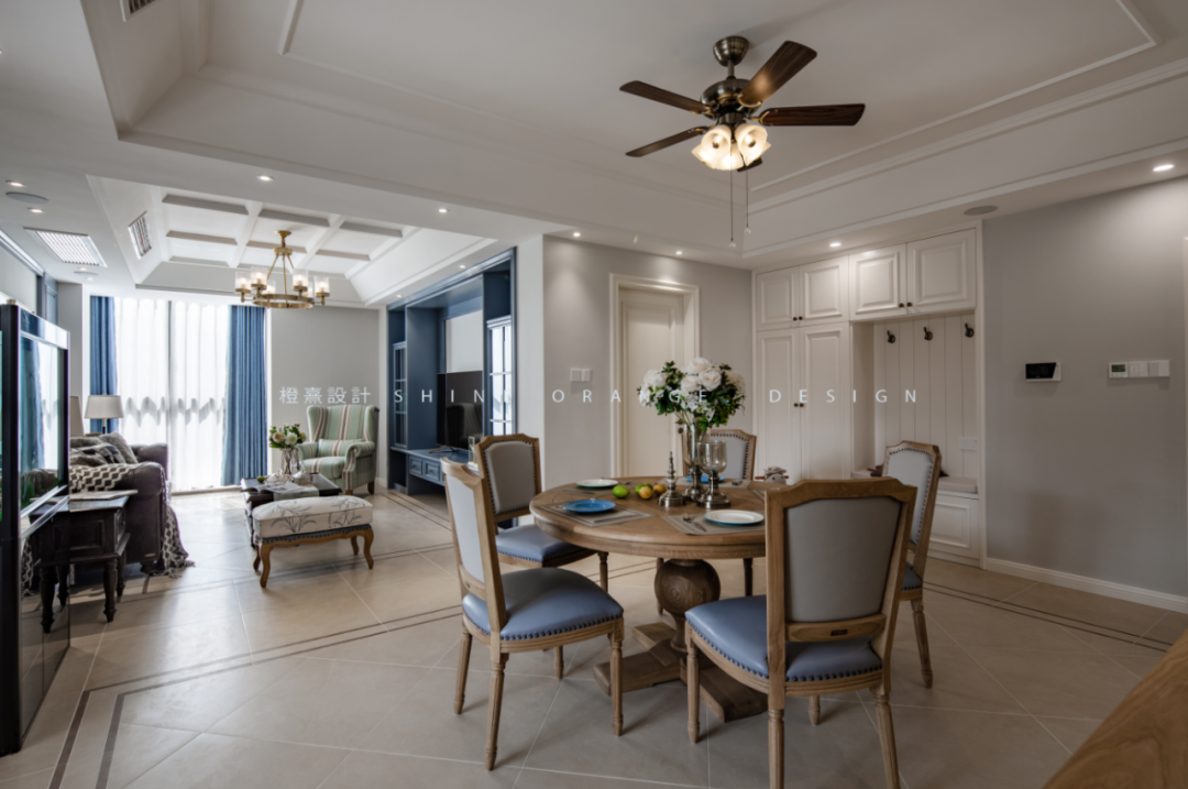 《橙熹设计》宁波现代美式别墅,温馨浪漫,打造舒适居家空间-33