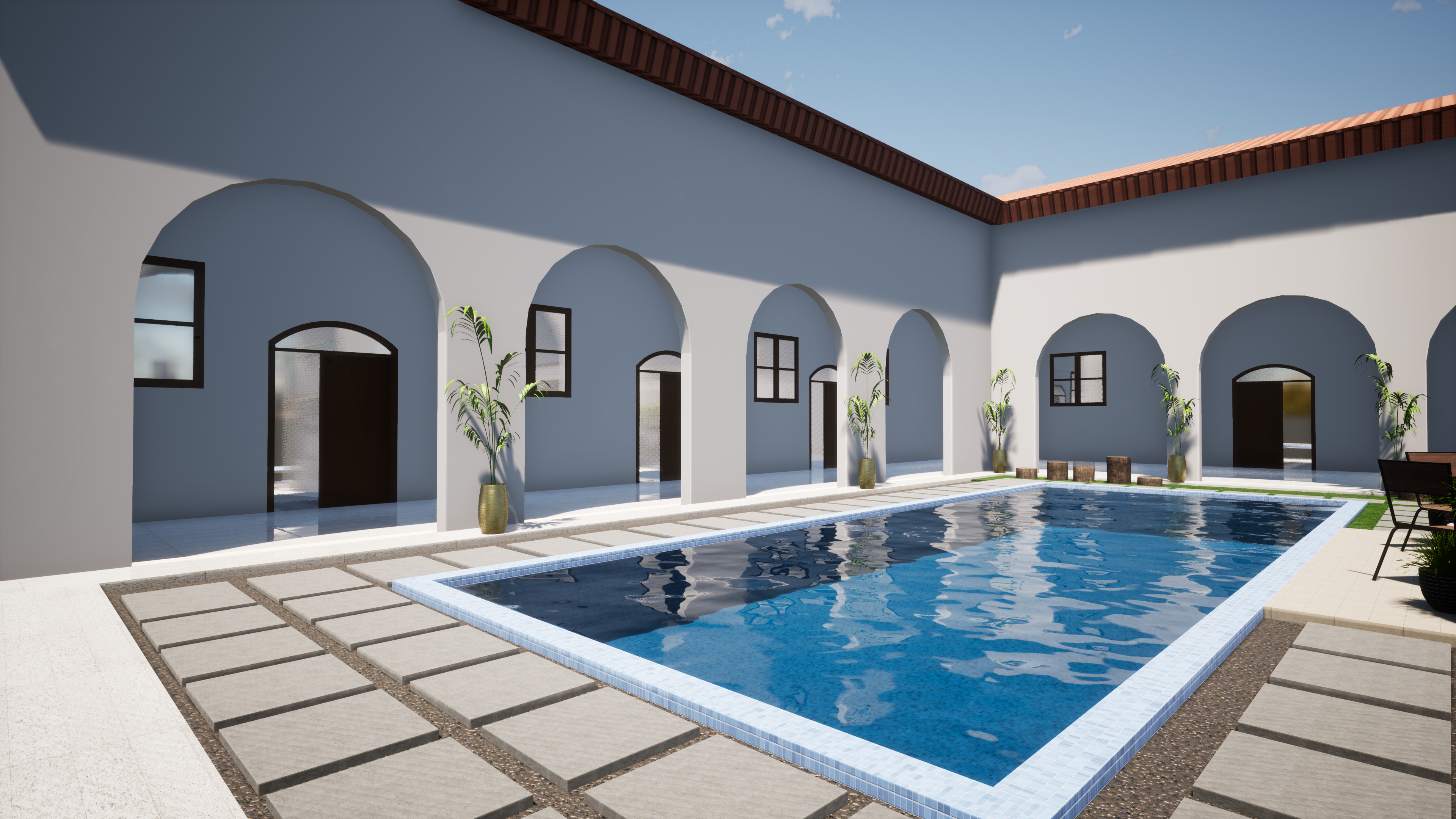 Landscape Design - Pool in Al Ain City-4