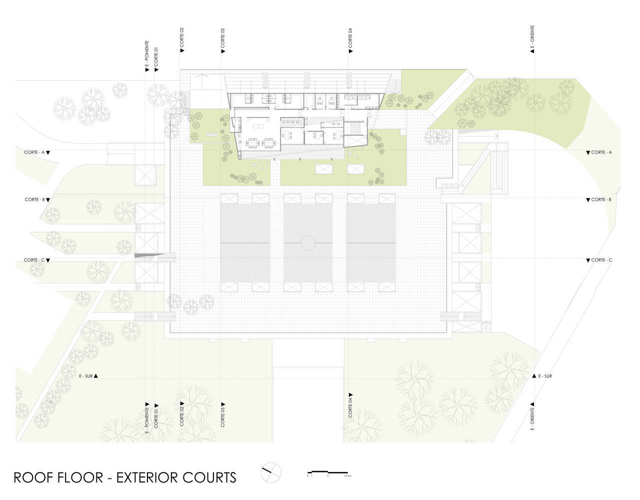 智利森林中的圣乔治学院体育馆-21