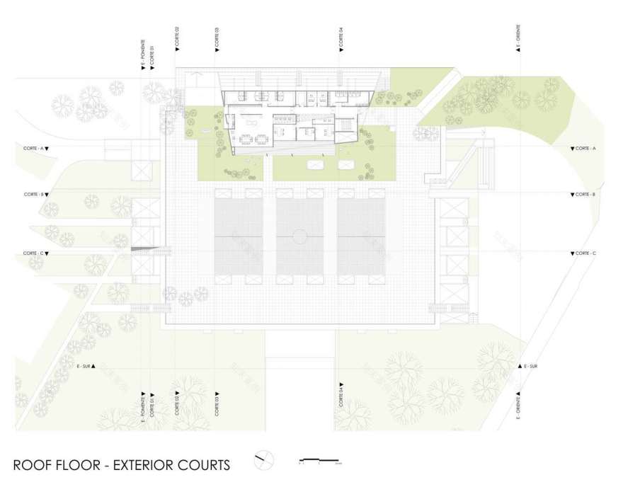 智利森林中的圣乔治学院体育馆-21