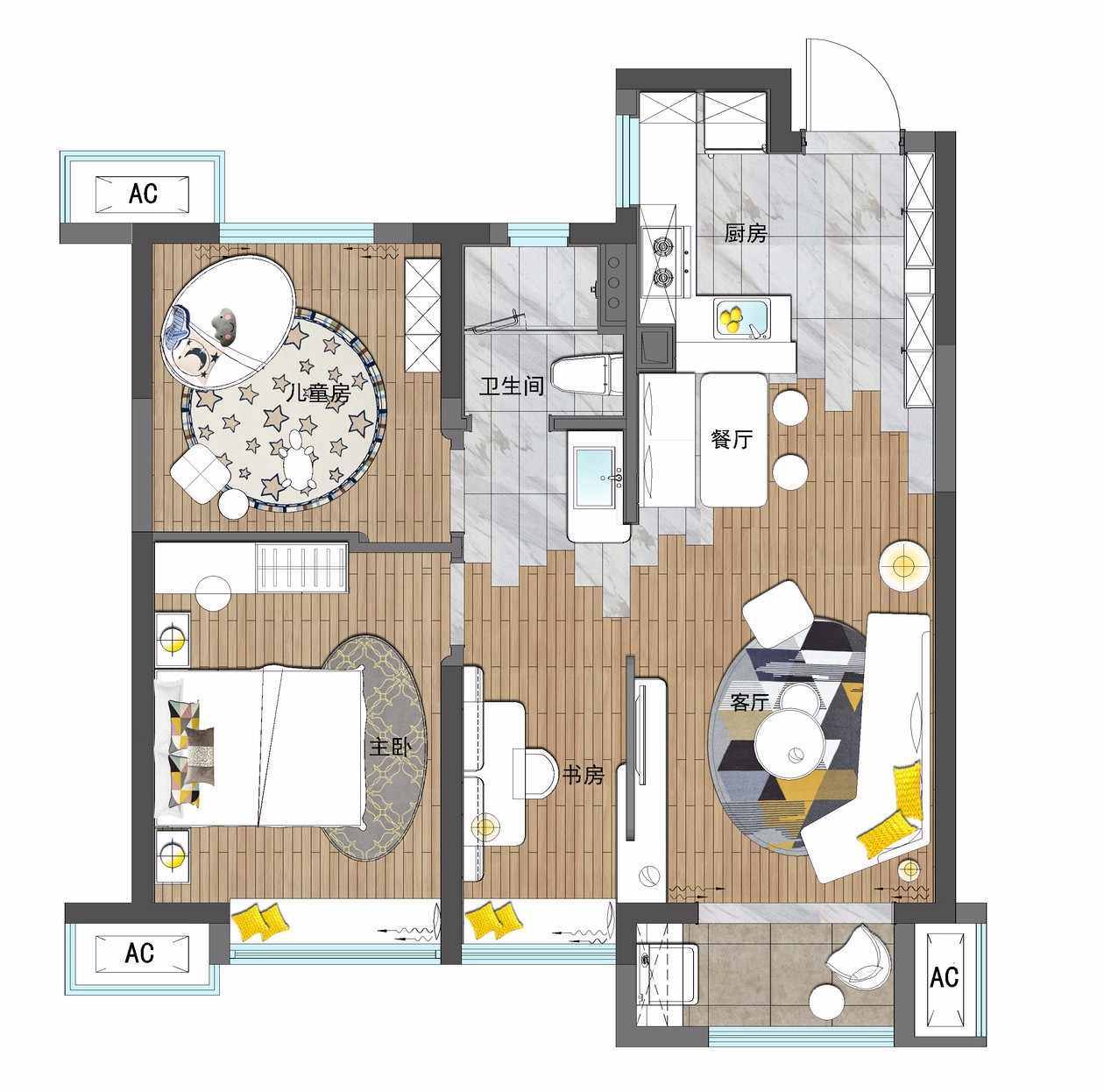 金地·新城·大境C户型样板房 天鼓装饰设计-31