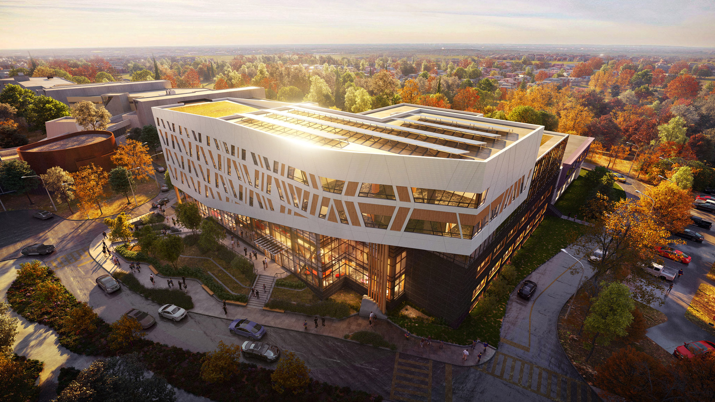 加拿大首座木结构零碳社区学院建筑亮相-0