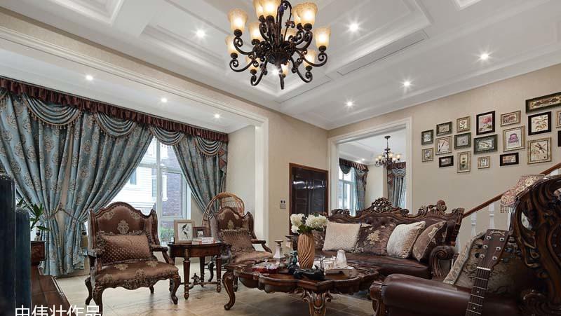 大墅尚品美式风设计 | 温馨舒适，细节尽显贵气与艺术-4