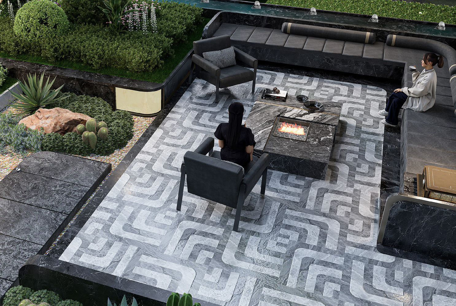 成都越秀天悦芸萃二期大区景观SU模型-0