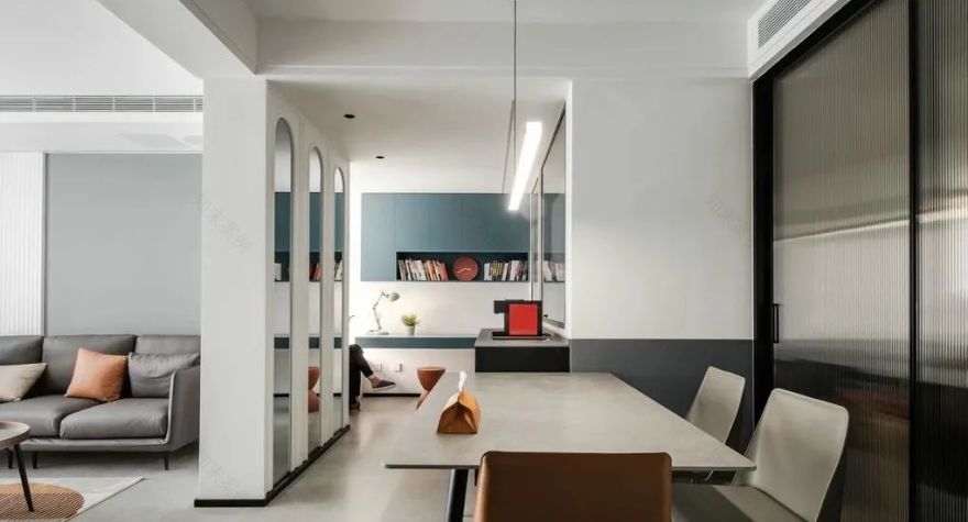 中岛餐桌的现代简约,长条空间新解丨中国杭州丨大炎演绎-90