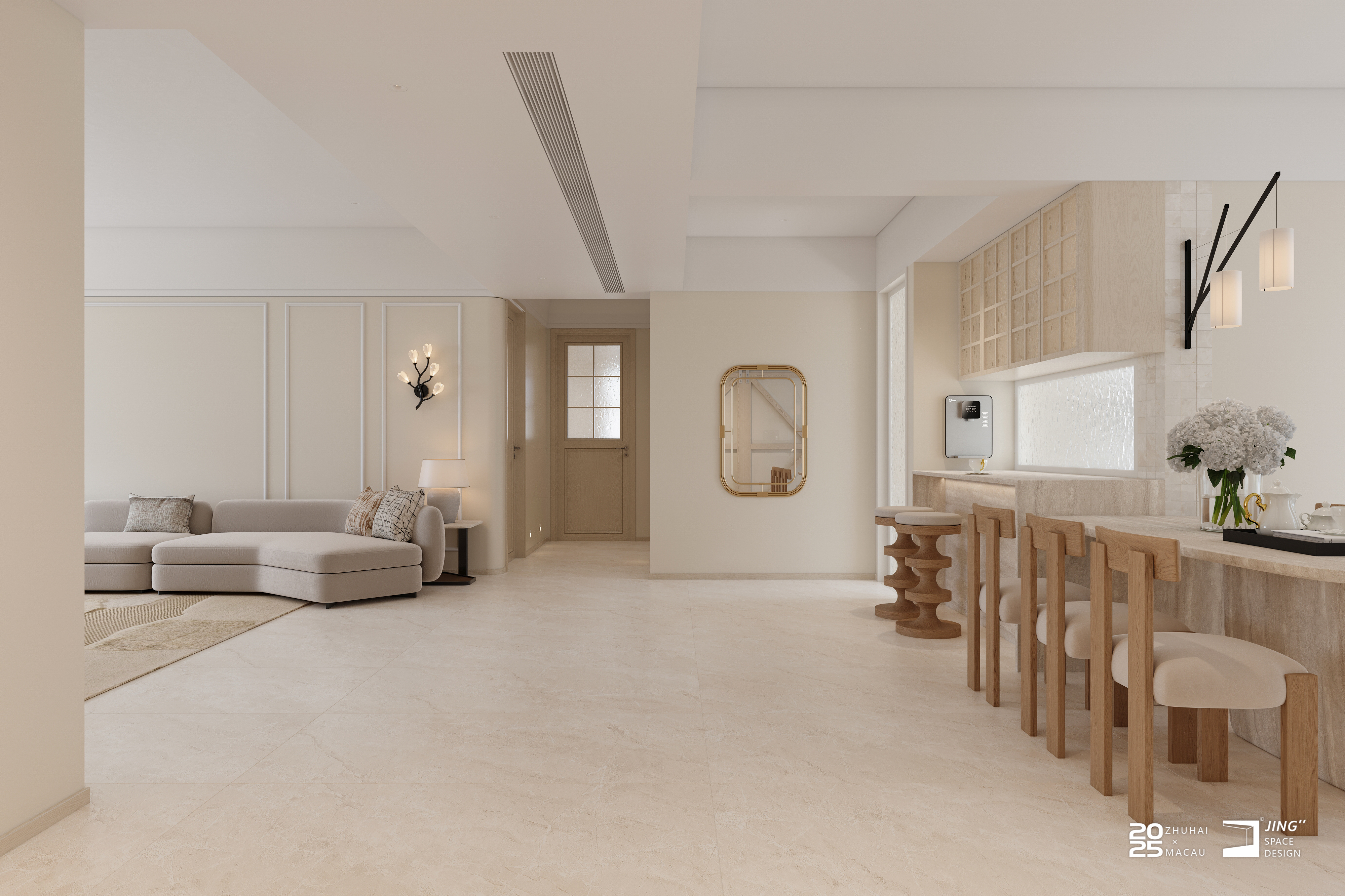 轻法式自然风大平层设计-5